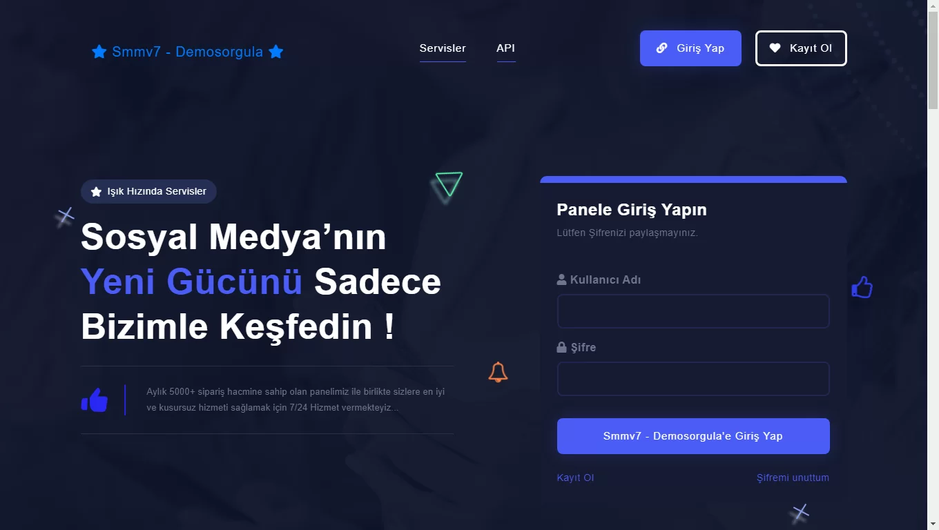 SMM panel teması V5